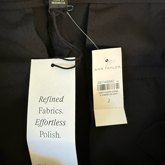 Ann Taylor The Straight Pant in Black Bi-Stretch, Size 2, NWT - Picture 8 of 11